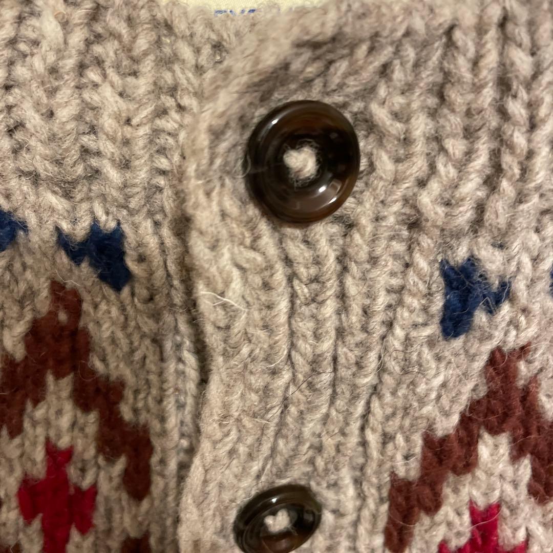 【BEAMS BOY】ビームスボーイ ハンド ノルディック クルー カーディガン