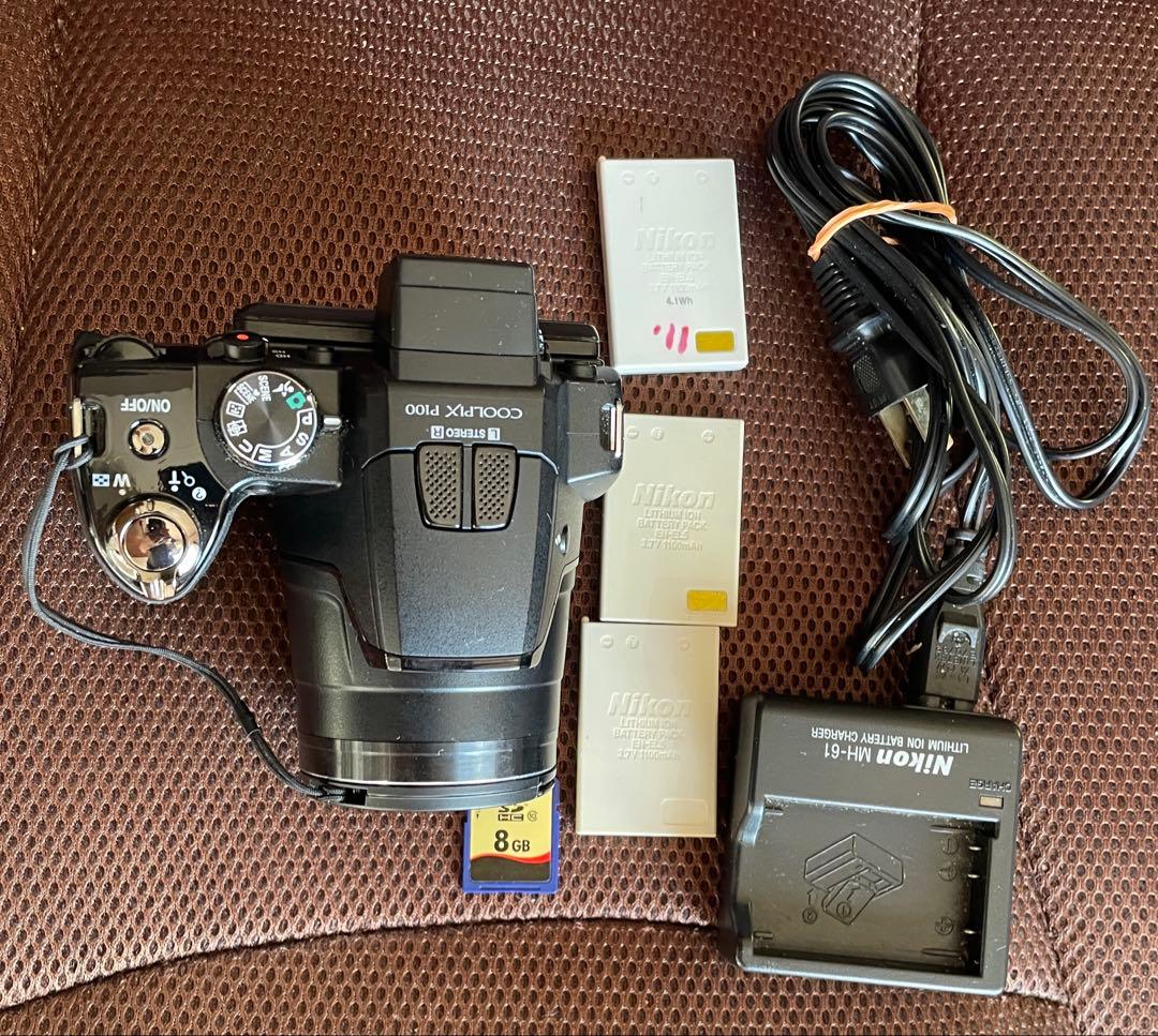 美品ニコン Nikon COOLPIX P100 26x 前キャップ付