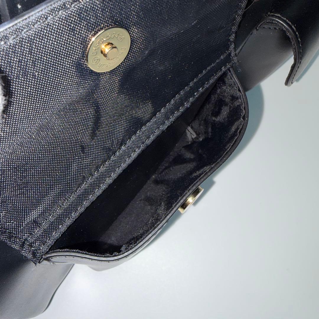 未使用✨マリークワント Wフラップポケット デイジー 2way ハンドバッグ 黒