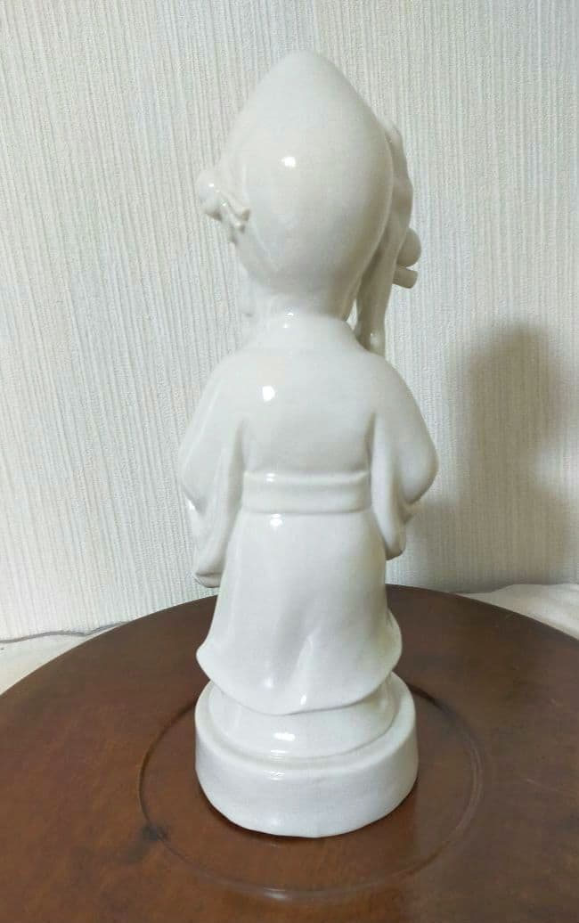 セール中!　 中国美術 七福神　白磁　寿老人立像　健康運、幸運アップ　縁起物置物