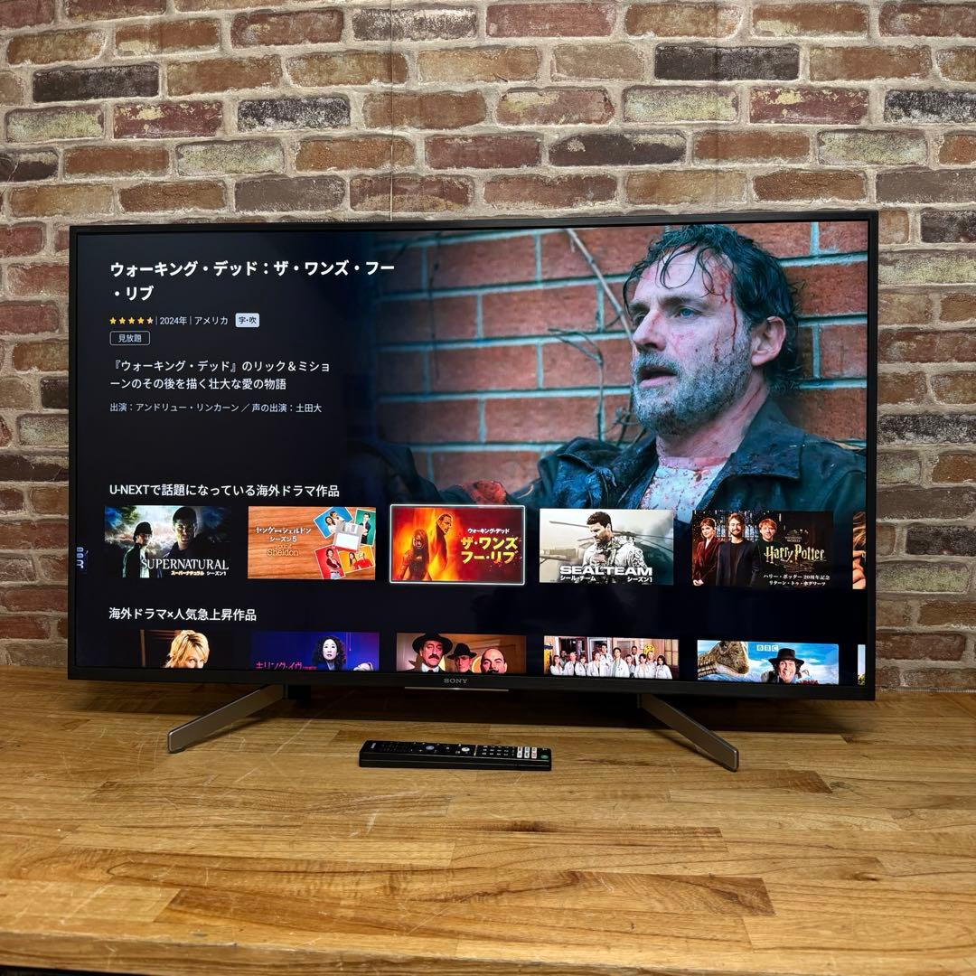 SONY 43V型 4K 液晶テレビ BRAVIA KJ-43X8000G