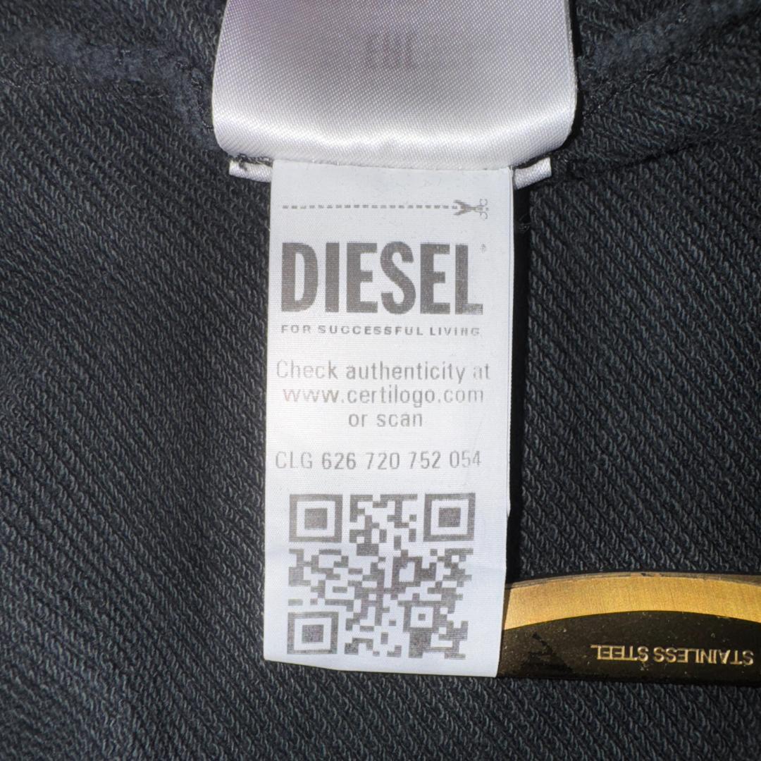 【美品☆完売モデル☆ヴィンテージ加工☆】ディーゼル パイル刺繍ロゴ スウェット