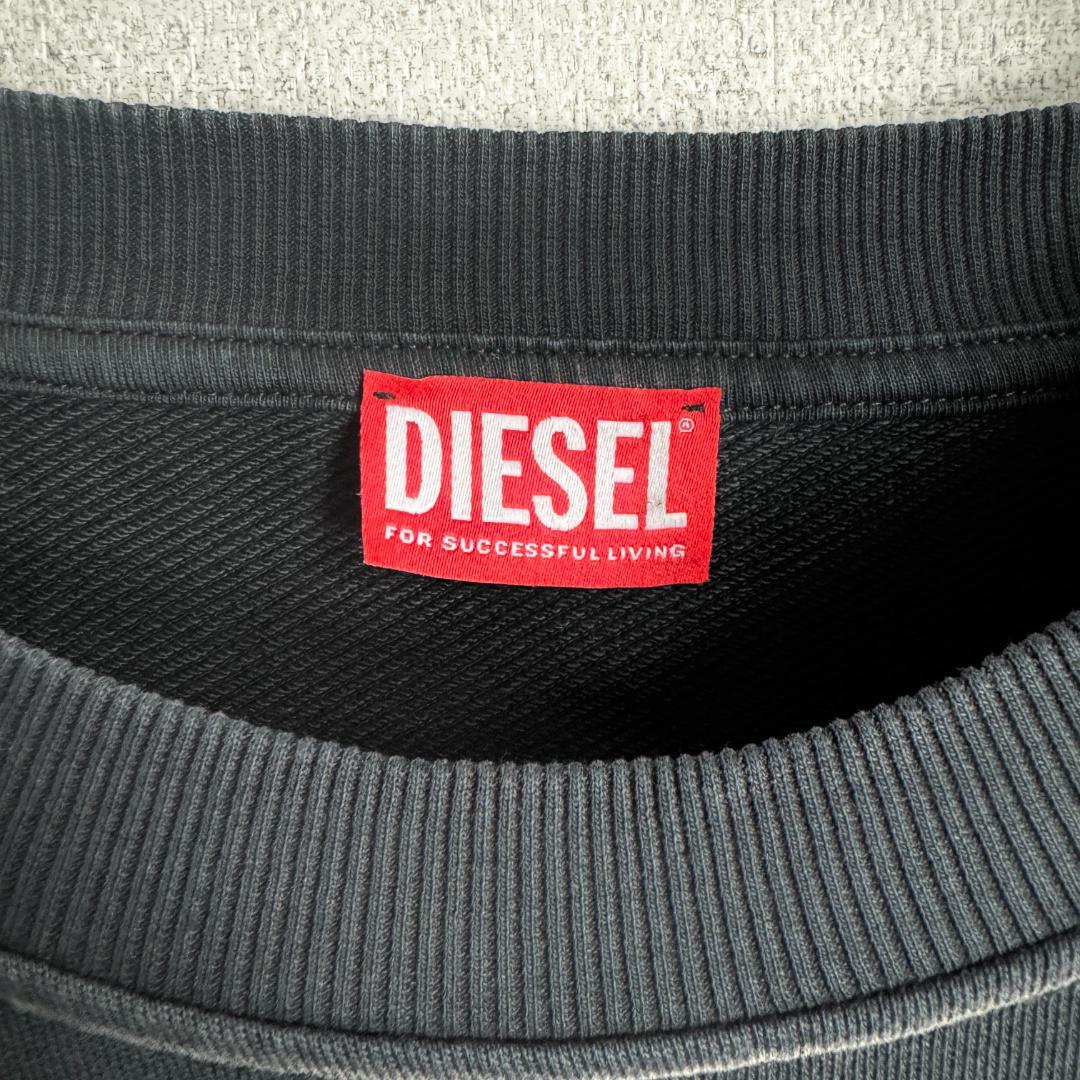 【美品☆完売モデル☆ヴィンテージ加工☆】ディーゼル パイル刺繍ロゴ スウェット