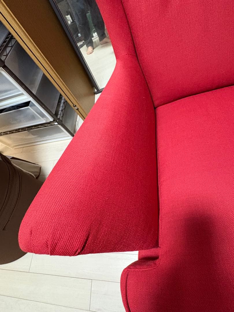 【大阪】IKEA STRANDMON ストランドモン ソファ　オットマン付き　赤