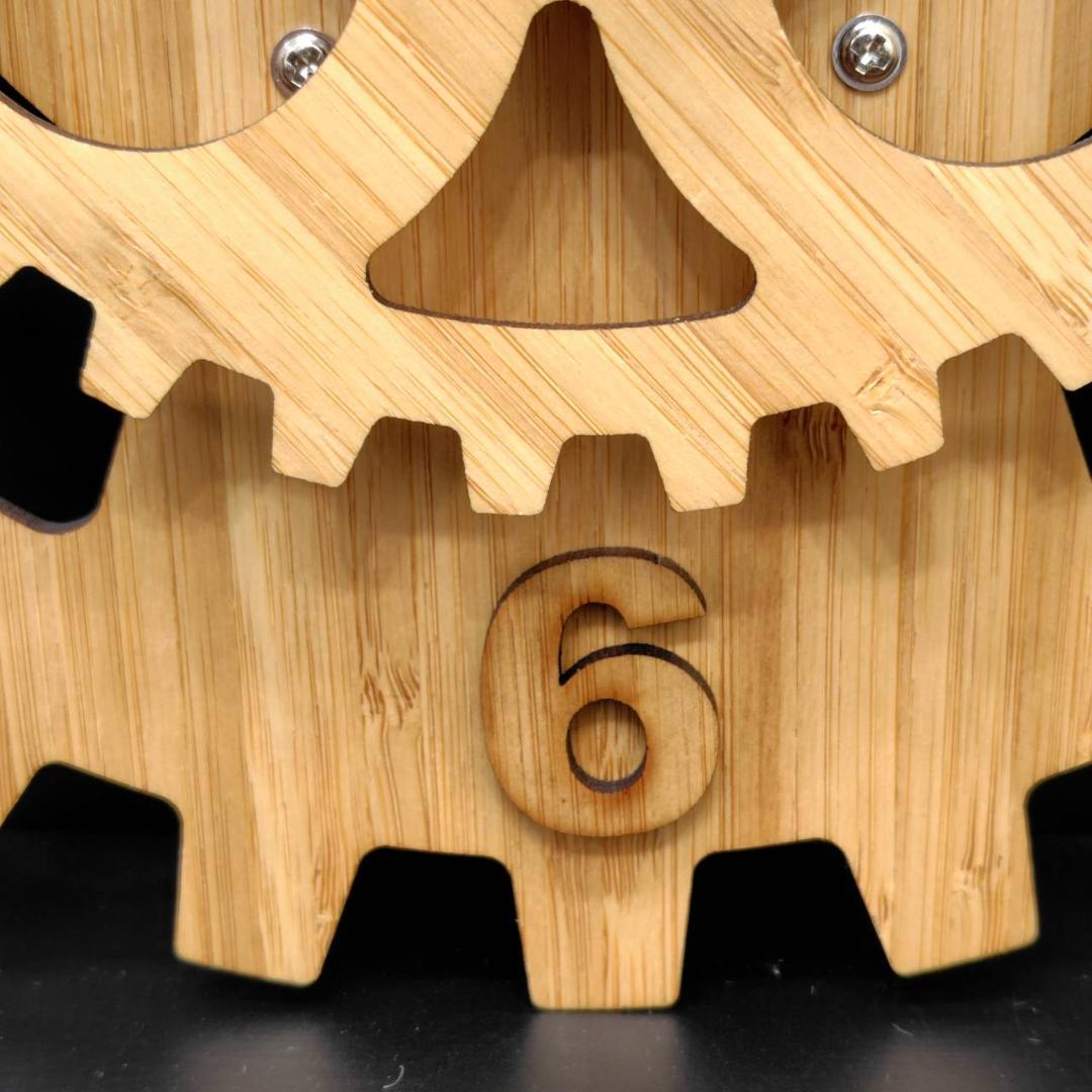 誠時 フラド HY-001 歯車 竹文字盤 壁掛け時計 未使用品 MH092