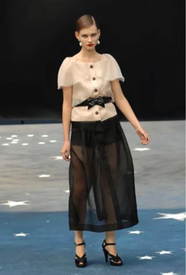小物 SS2008 CHANEL BLACK RIBBON BELT
