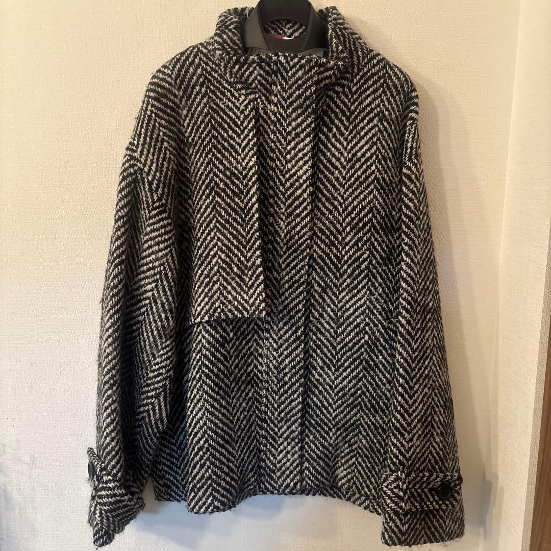 ノーブル⭐︎ビックヘリンボーンショートコート