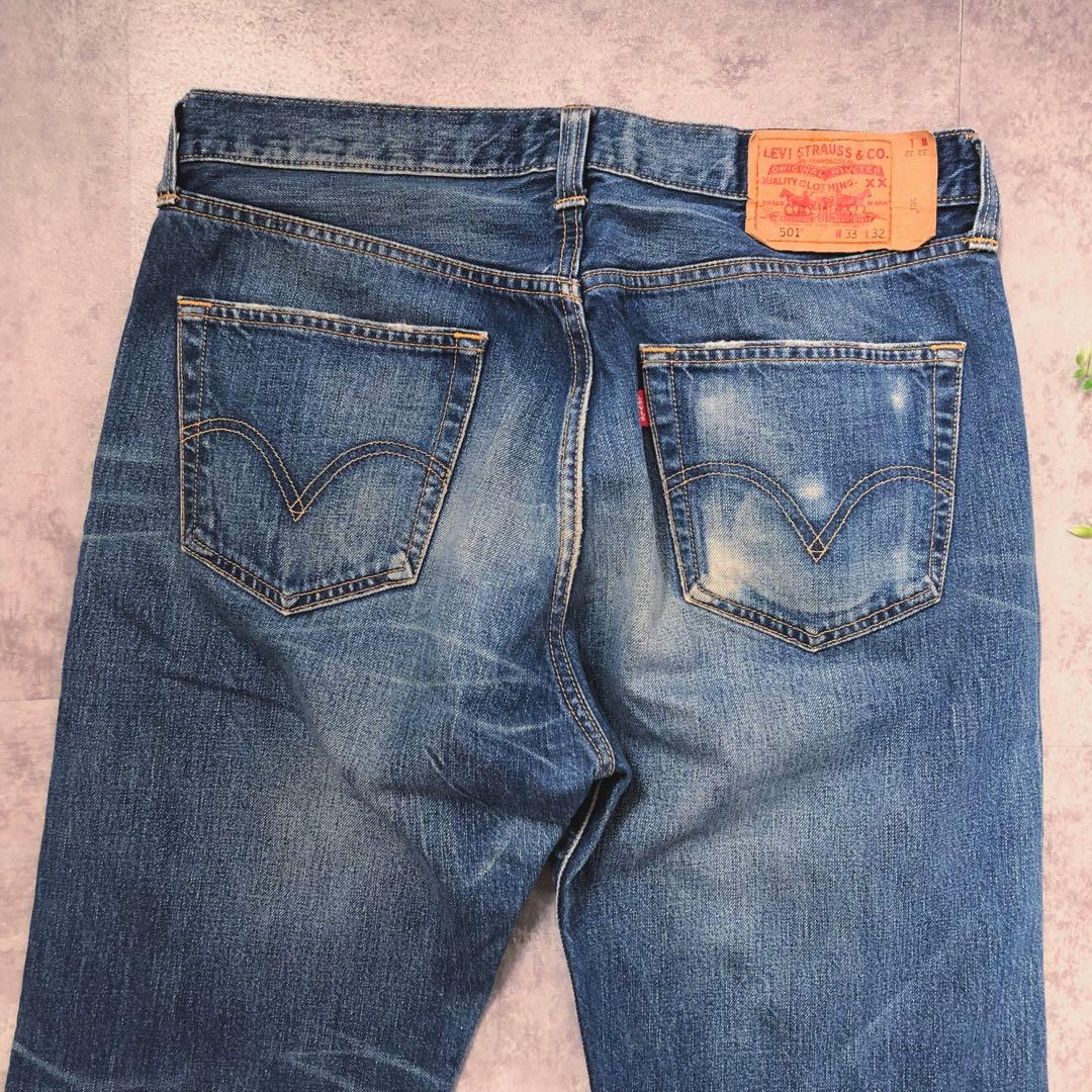 リーバイス　501 キムタク W33 L32 08501-01 ヒゲ　L