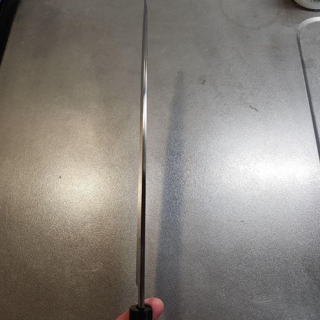 銀三　本焼　無銘　黒檀　柳刃包丁　尺