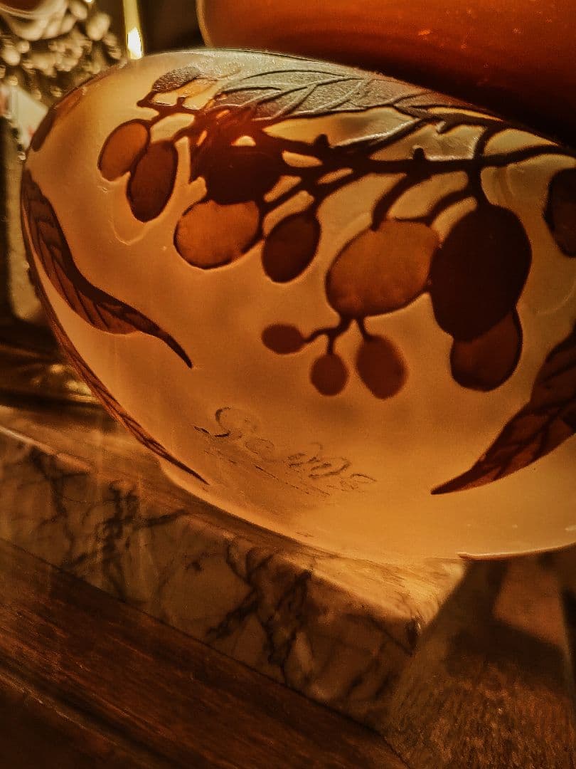 ★専用【希少】エミールガレ Emile Galle クレマチス紋花器 花瓶 小壺