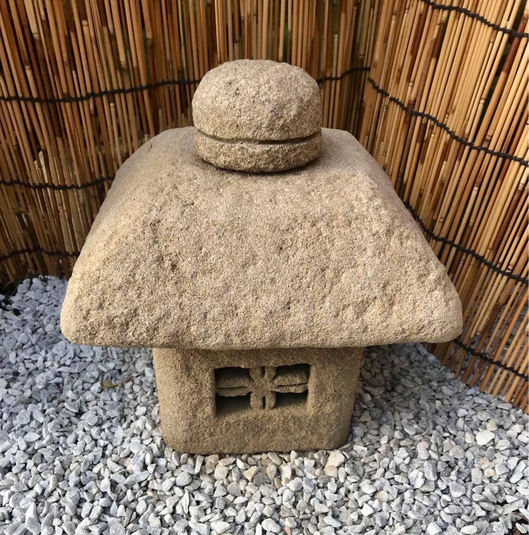 【石灯篭・屋上テラス灯篭・坪庭灯篭】庭石オブジェ置物箱庭ガーデニング造園飾り石
