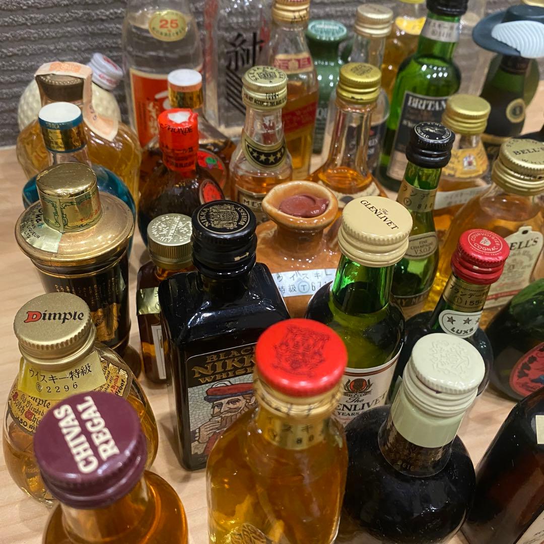 ミニボトル ミニチュア ウイスキー ブランデー コニャック 49本セット