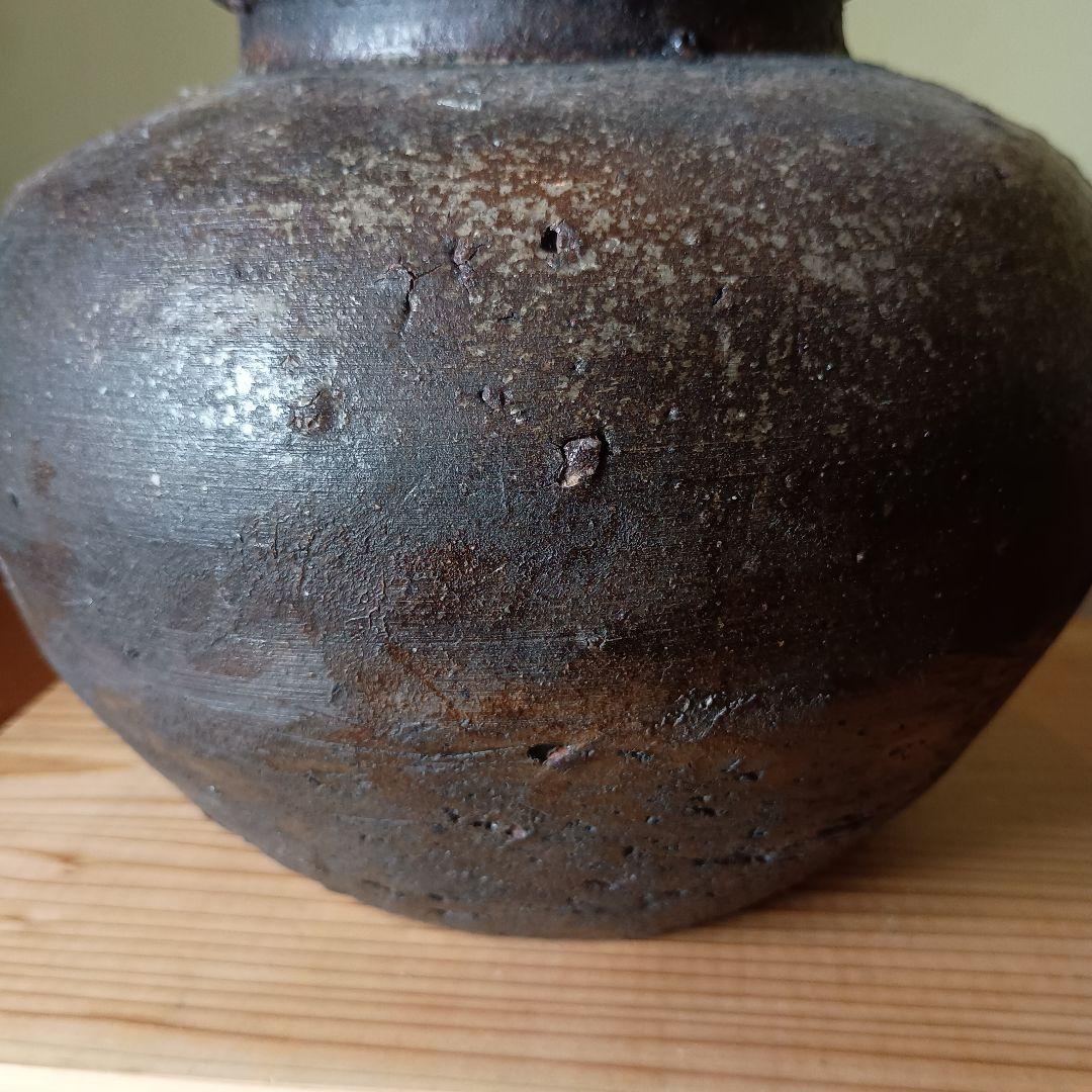 古備前　自然釉壺　窯印イ　桃山