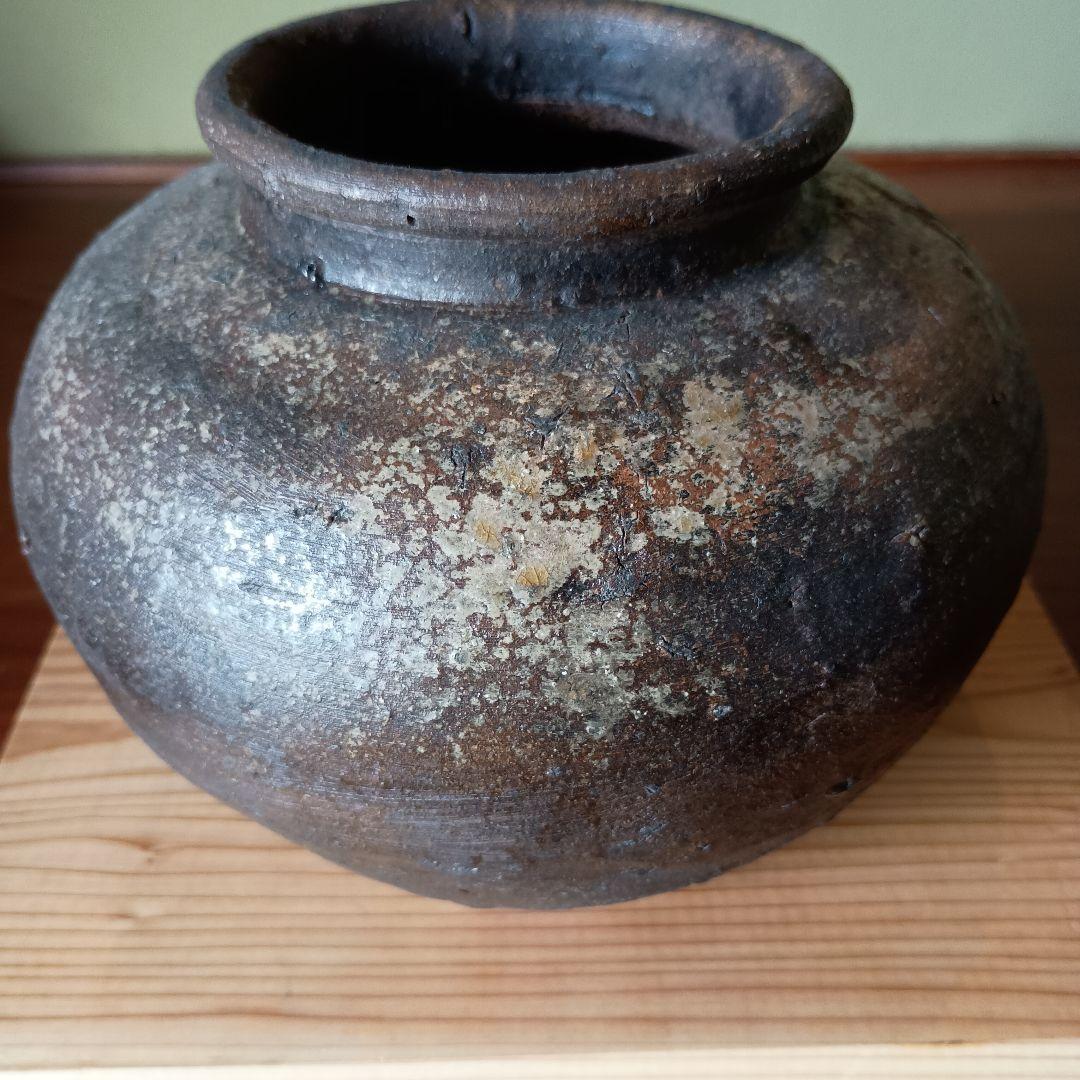 古備前　自然釉壺　窯印イ　桃山