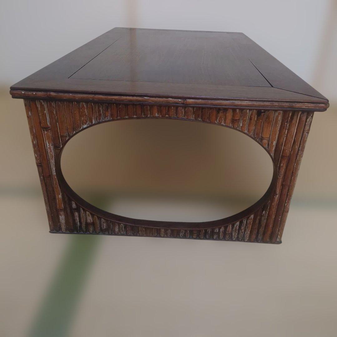 竹を貼った座卓