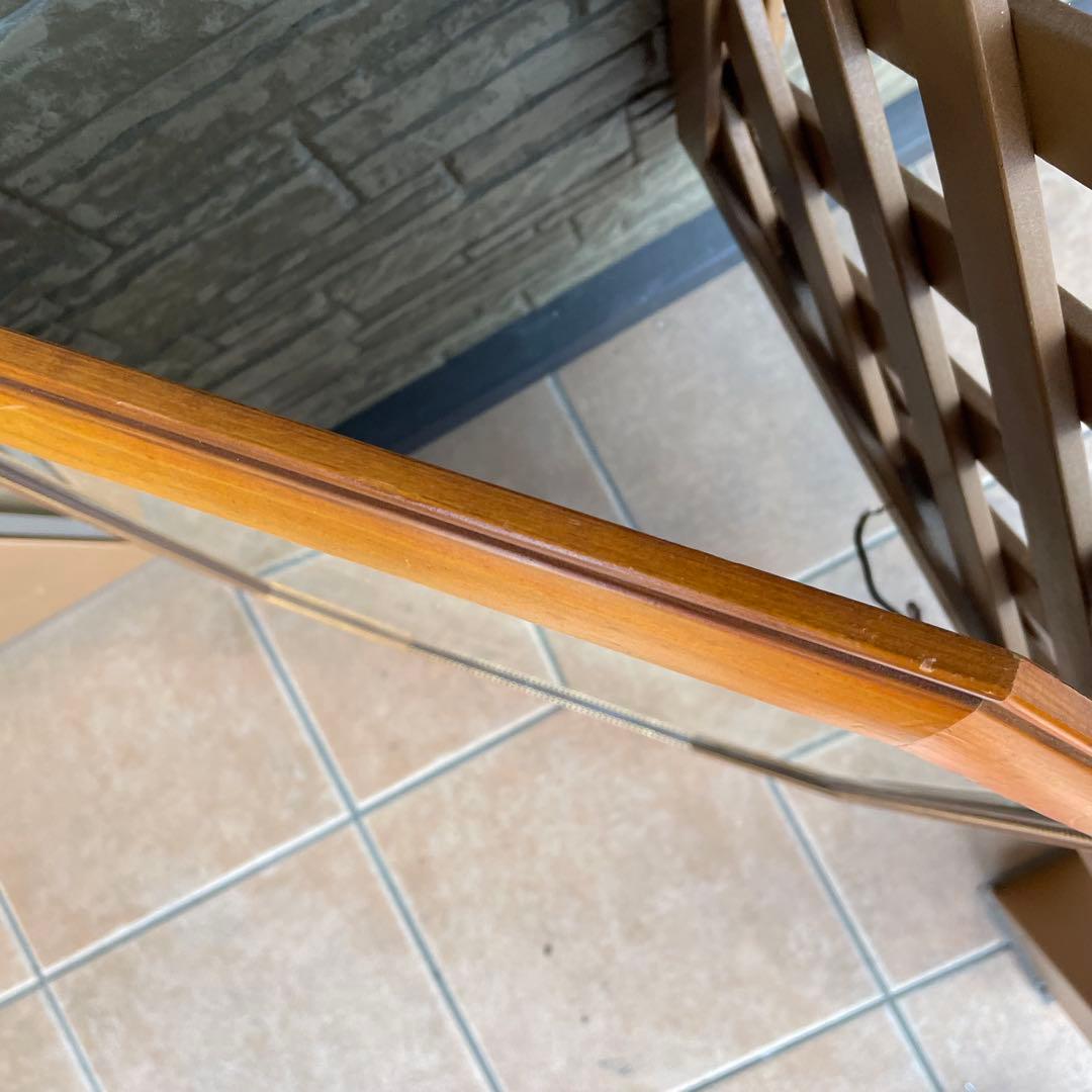 アンティーク調 イタリア製 8角 壁掛けミラー 鏡 木製額縁 ウォールミラー