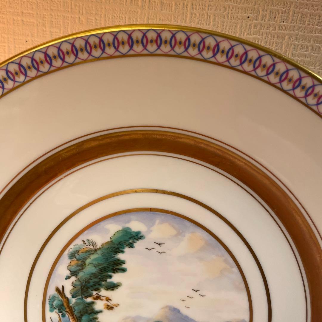 リチャードジノリ　シリーズは、インペロトスカーナ　手描き風景画・金彩　新品未使用