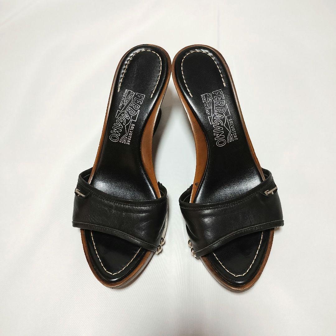 フェラガモ ミュール 本革製 レザー Salvatore Ferragamo