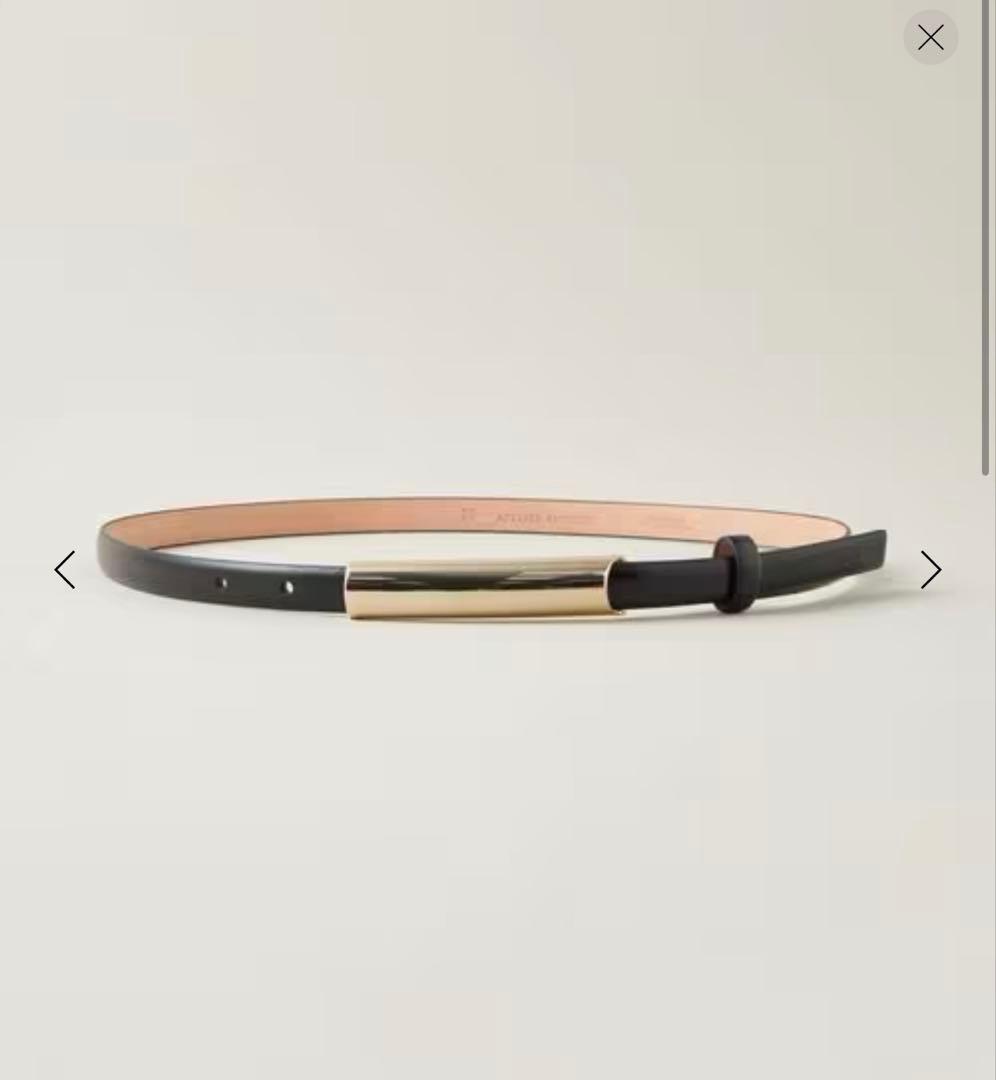 【新品未使用】アトリエアンボワーズ ベルト　ブラック　フリーサイズ