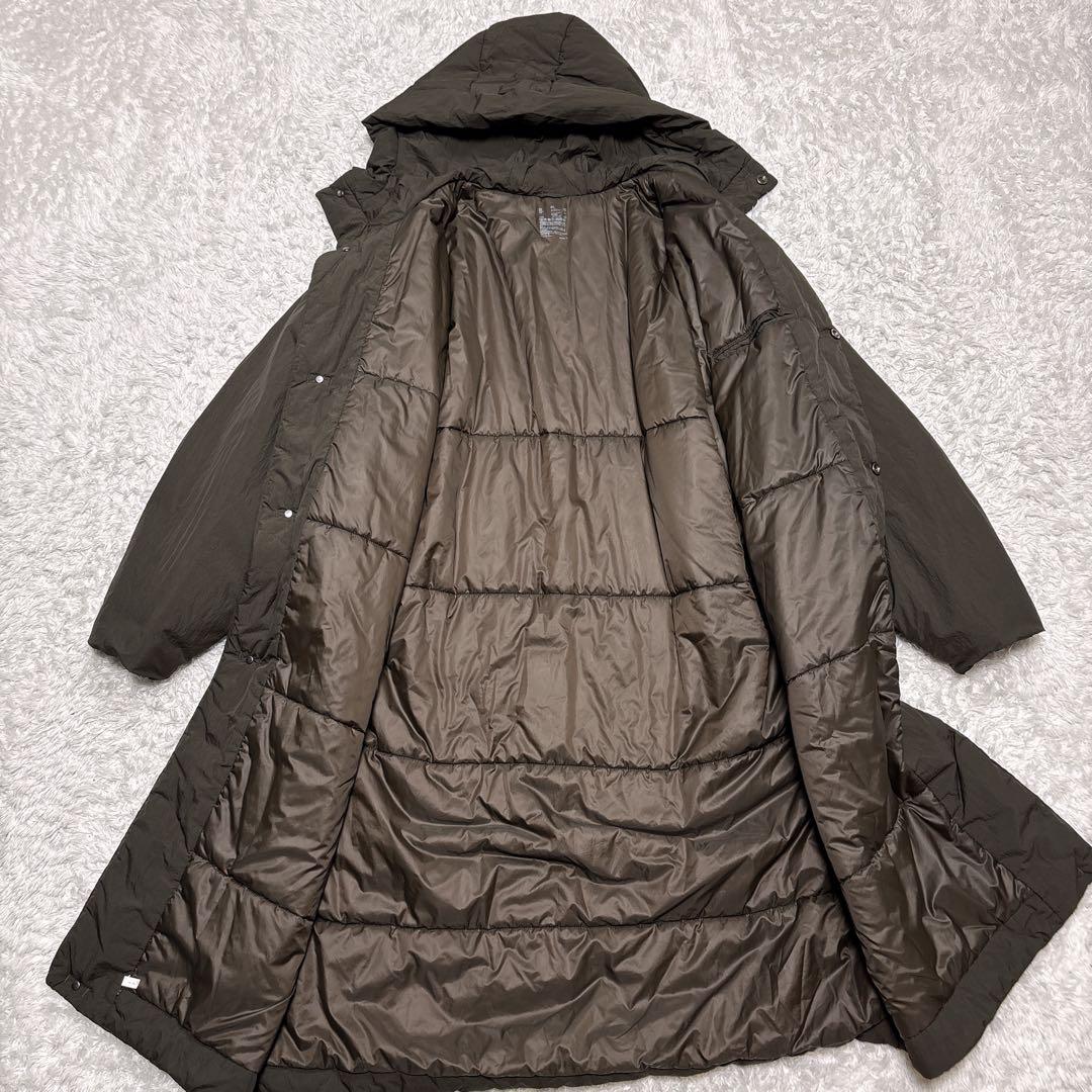 美品 無印良品 MUJIWALKER 防風撥水中わたベンチコート XL ブラウン