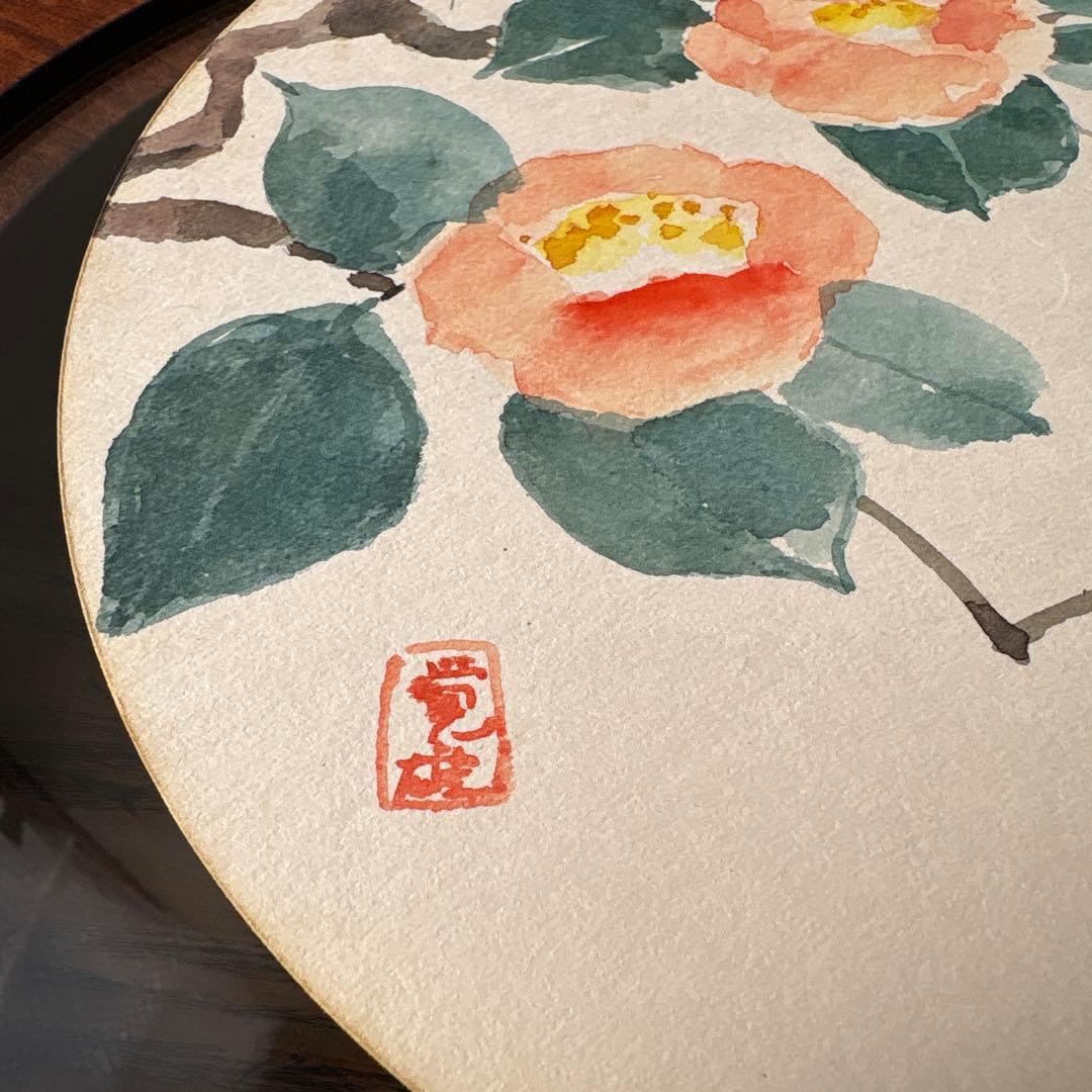 木製 無垢材 くり抜き 削りだし 丸窓 フォトフレーム 円形額縁 ヴィンテージ