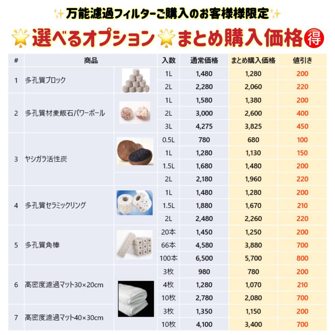 大型水槽用沈殿物理生物一体型　最強濾過槽　外部式濾過装置器　バイオフィルター付き