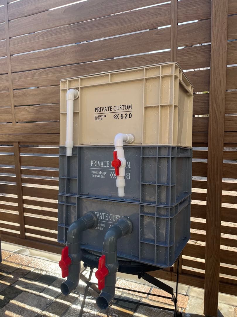 大型水槽用沈殿物理生物一体型　最強濾過槽　外部式濾過装置器　バイオフィルター付き