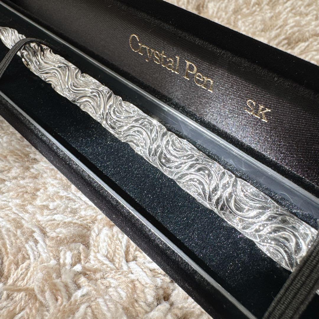 【未使用】 ガラスペン 菅清風 & ペン立て & PARKER インク 黒