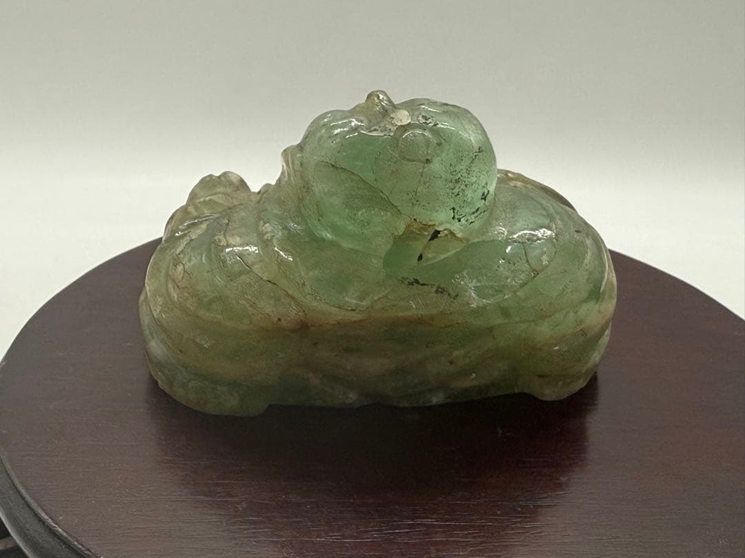 翡翠　布袋　置物　重さ約262g 送料込み251011