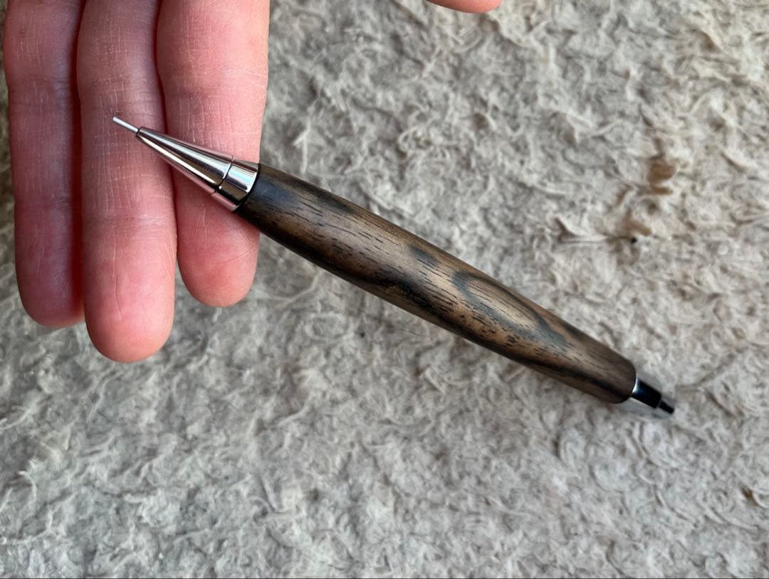 匿名発送　クラフトエー CraftA MP202 黒柿 シャープペン　孔雀杢