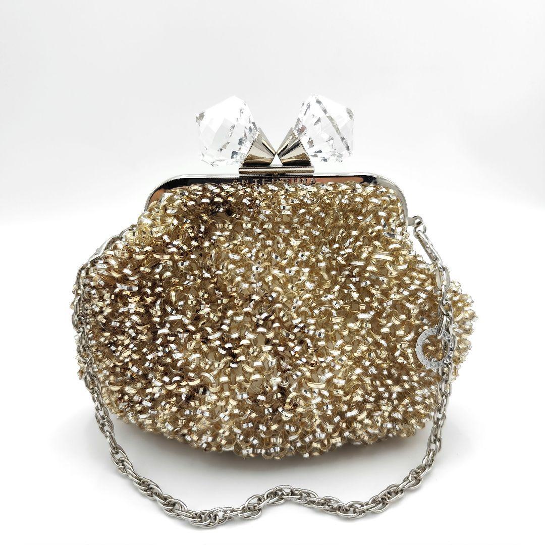 美品 ANTEPRIMA ワイヤーバッグ ゴールド ショルダー 2way