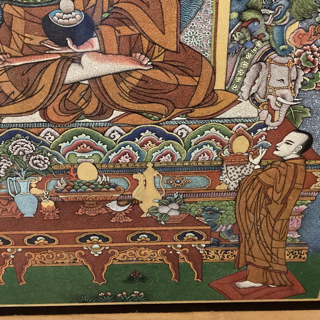 一点物大日如来　ガラス製仏画　　　チベット風の仏画　　　重さ　　5.3kg