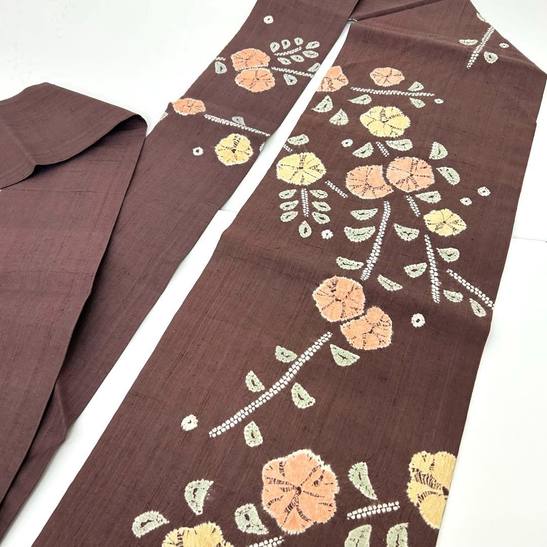 【着物と帯 時流】N2671s◇正絹 九寸名古屋帯◇紬 絞り 未使用品