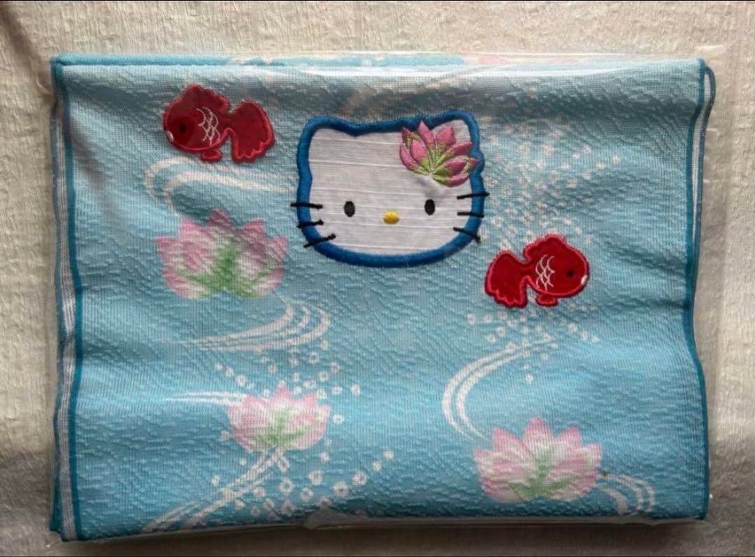 Sanrio ハローキティ のれん 2000年製 すいれん 金魚