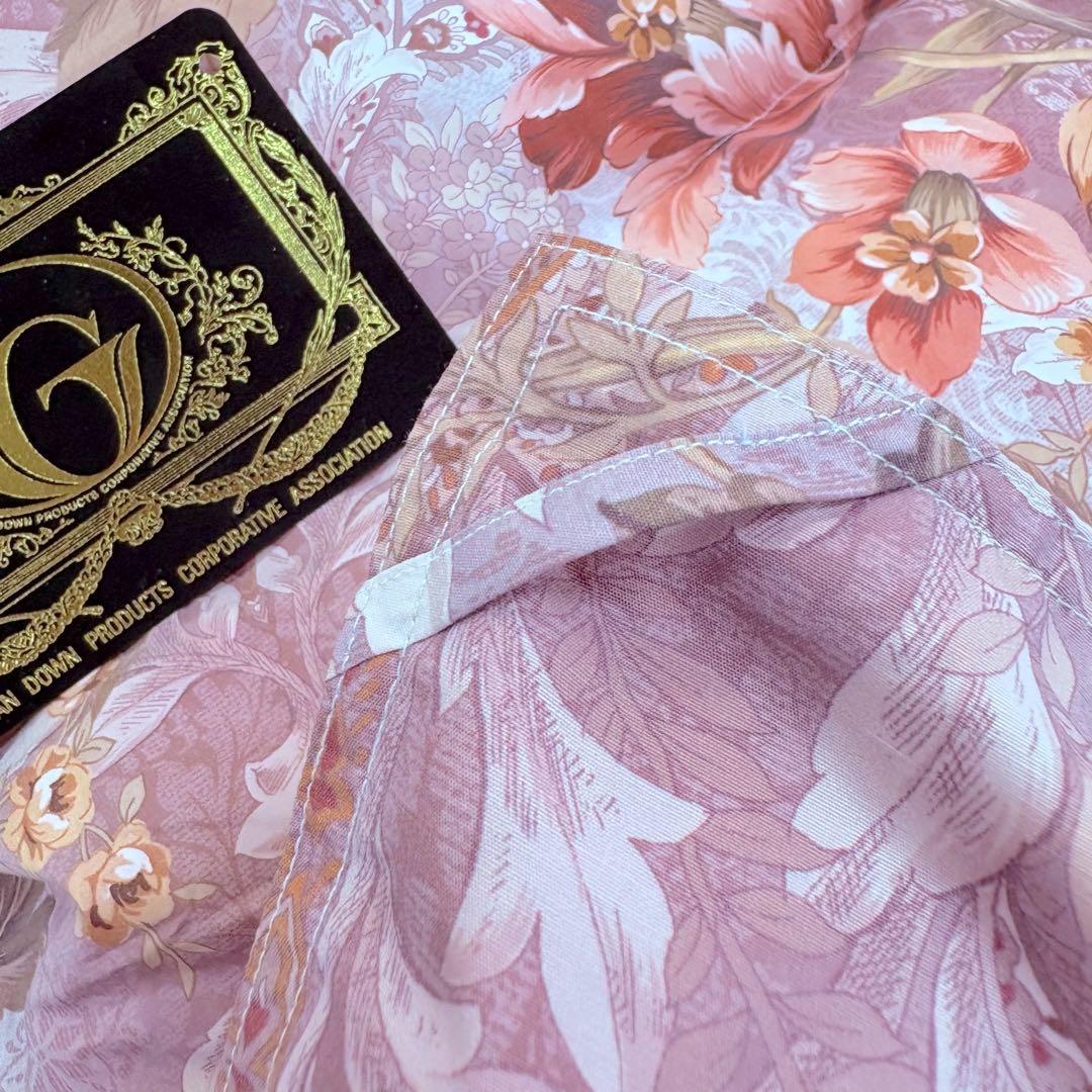 羽毛布団 シングル ポーランド ホワイトマザーグース CH92534 ピンク