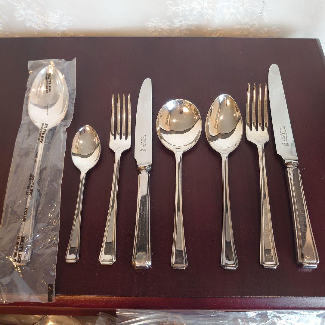 イギリス製　シルバープレート　カトラリーセット　フォーク　スプーン