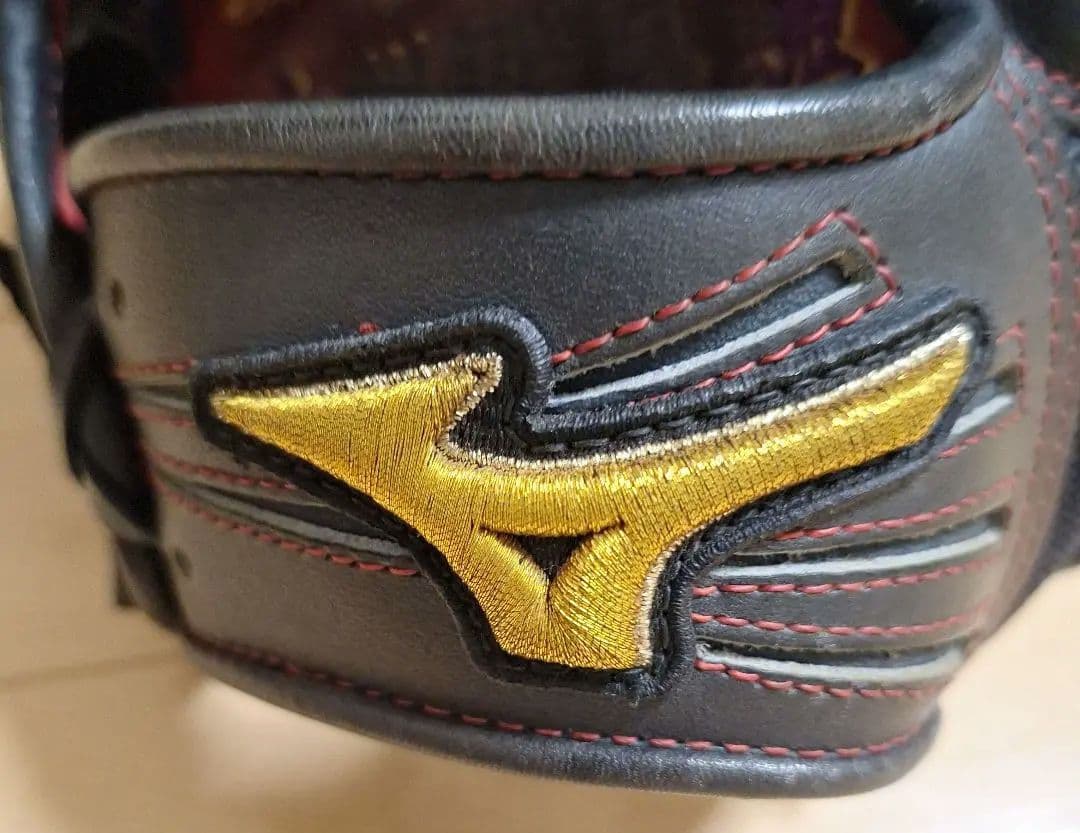 ミズノプロ 軟式グローブ　 ネイビー　刺繍あり