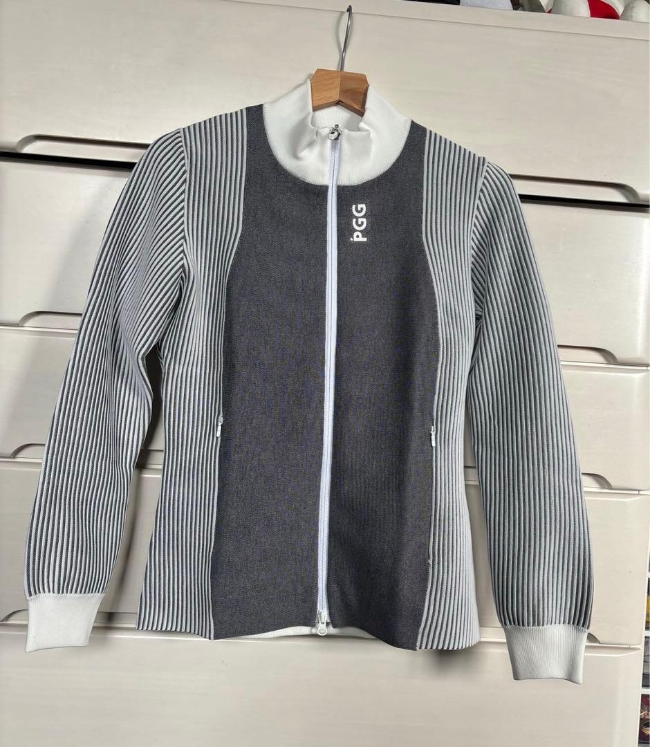 パーリーゲイツPGGポリエステルヤーン杢グレージャケットサイズ1
