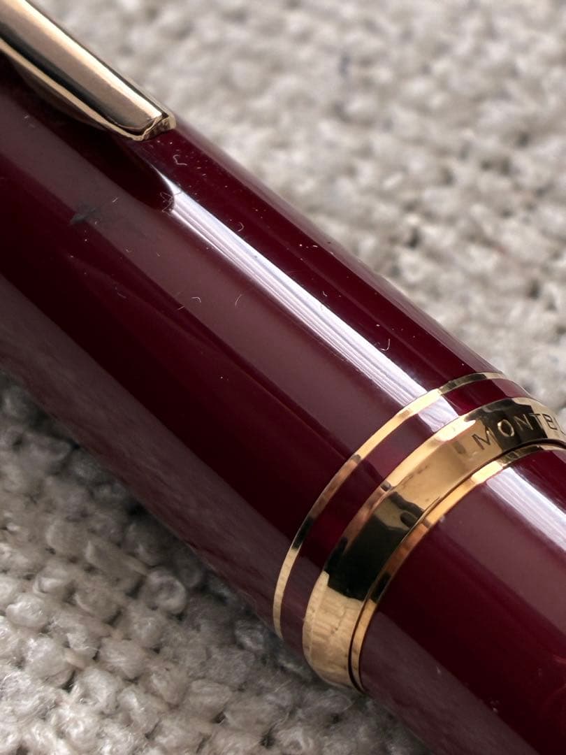 ◾️美品◾️MONT BLANC モンブラン◾️万年筆 ◾️ボルドー色／金色