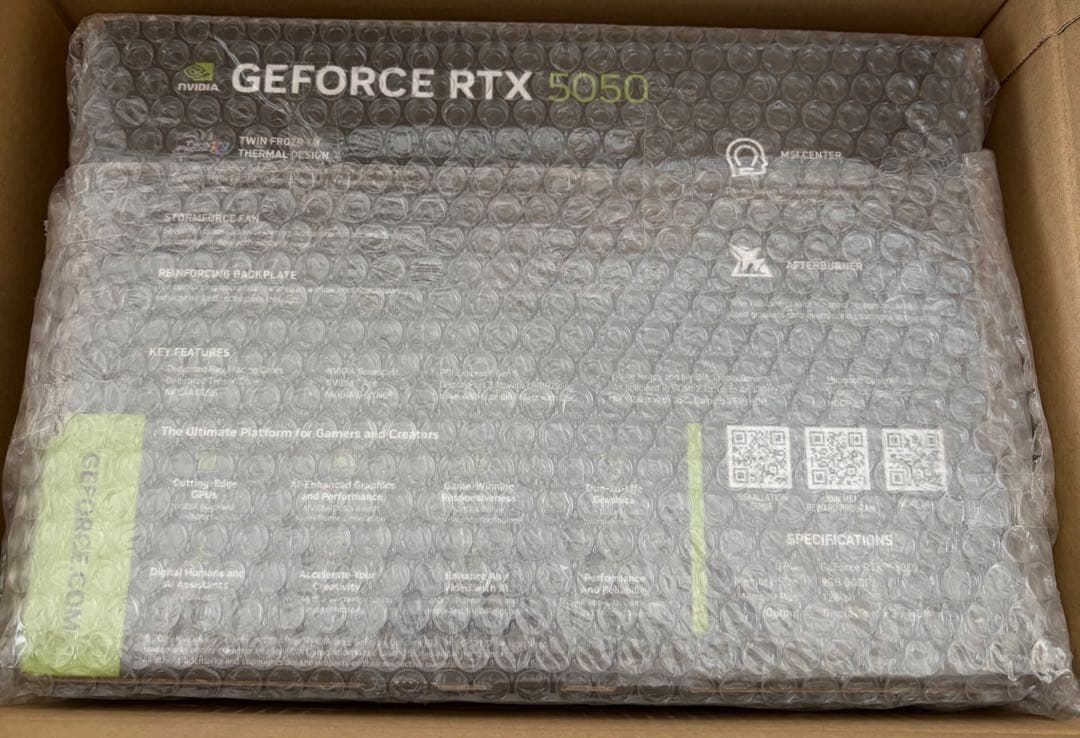 【新品未開封】MSI GeForce RTX 5050 8GB GDDR6