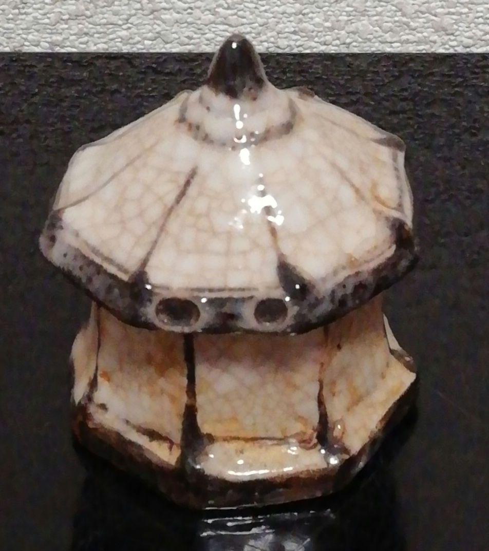 有隣斎書付　志野焼　圓堂　香合　共箱　共布　茶道具