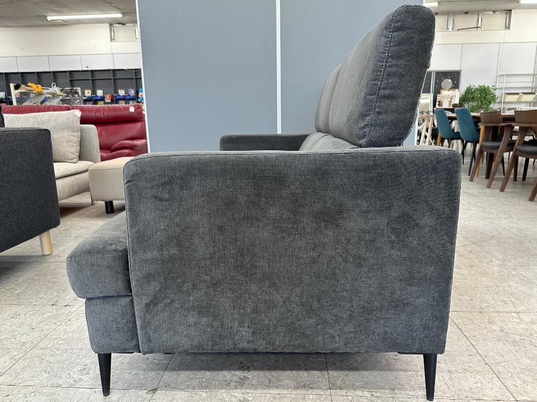 ニトリ　2人掛けソファ　サザーラ　8段階可変式ヘッドレスト　グレー