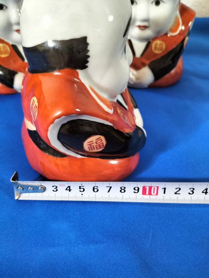 福助人形　置物　縁起物昭和レトロ3体　最終値下げ