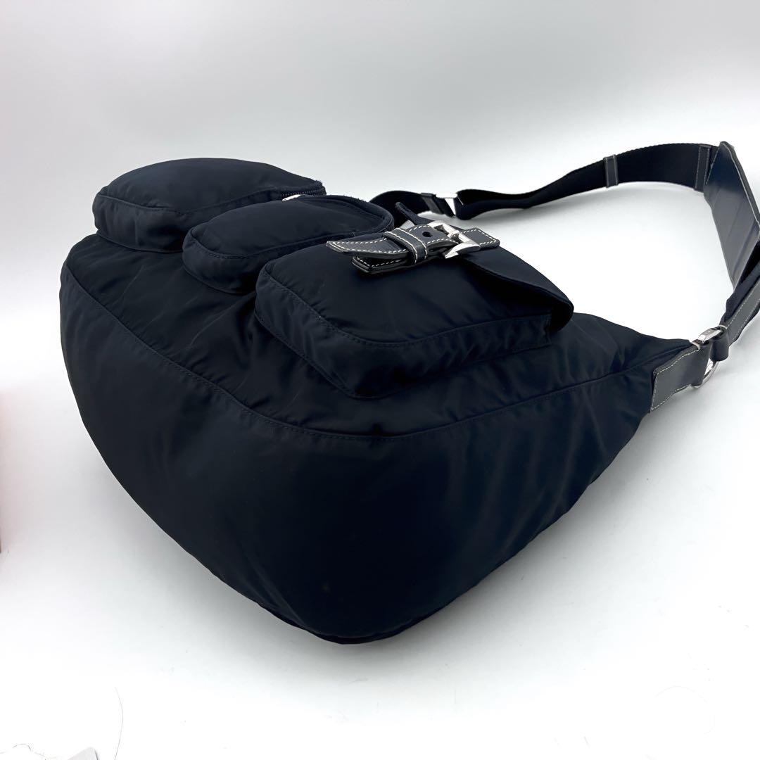 プラダ 3296 ナイロン テスート ショルダーバッグ 三角ロゴ ●BT0523