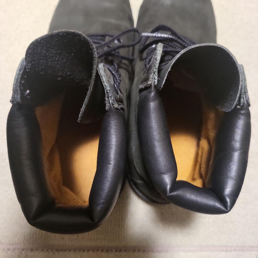 (中古)Timberlandブラックレザー ワークブーツ ミッドカット
