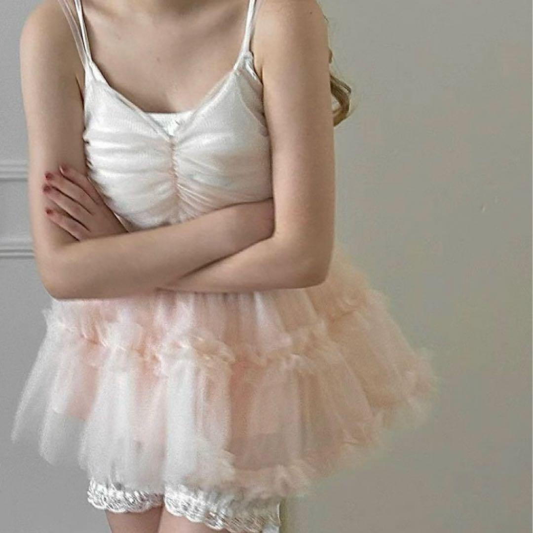 トリートユアセルフ バレリーナフェアリーチュールペプラムトップス ピンク