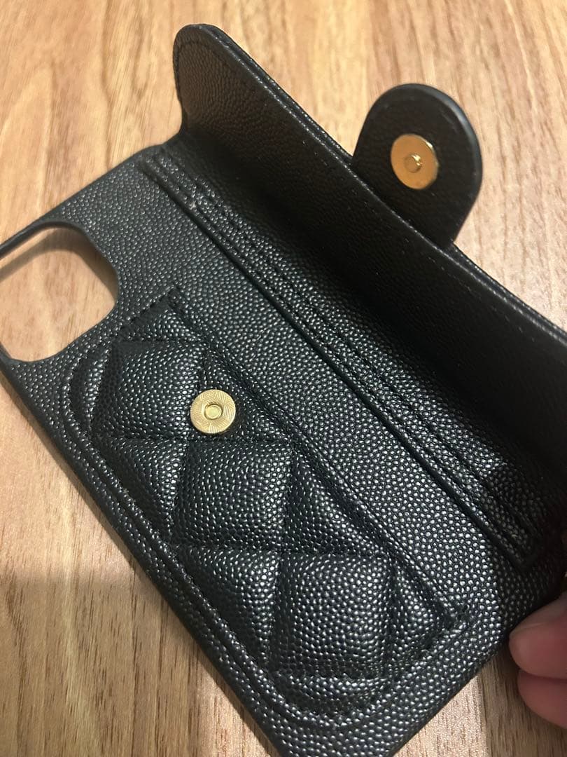 Chanel デザインブラック iPhone用ケース