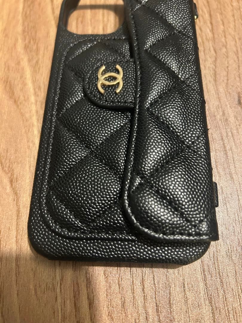 Chanel デザインブラック iPhone用ケース