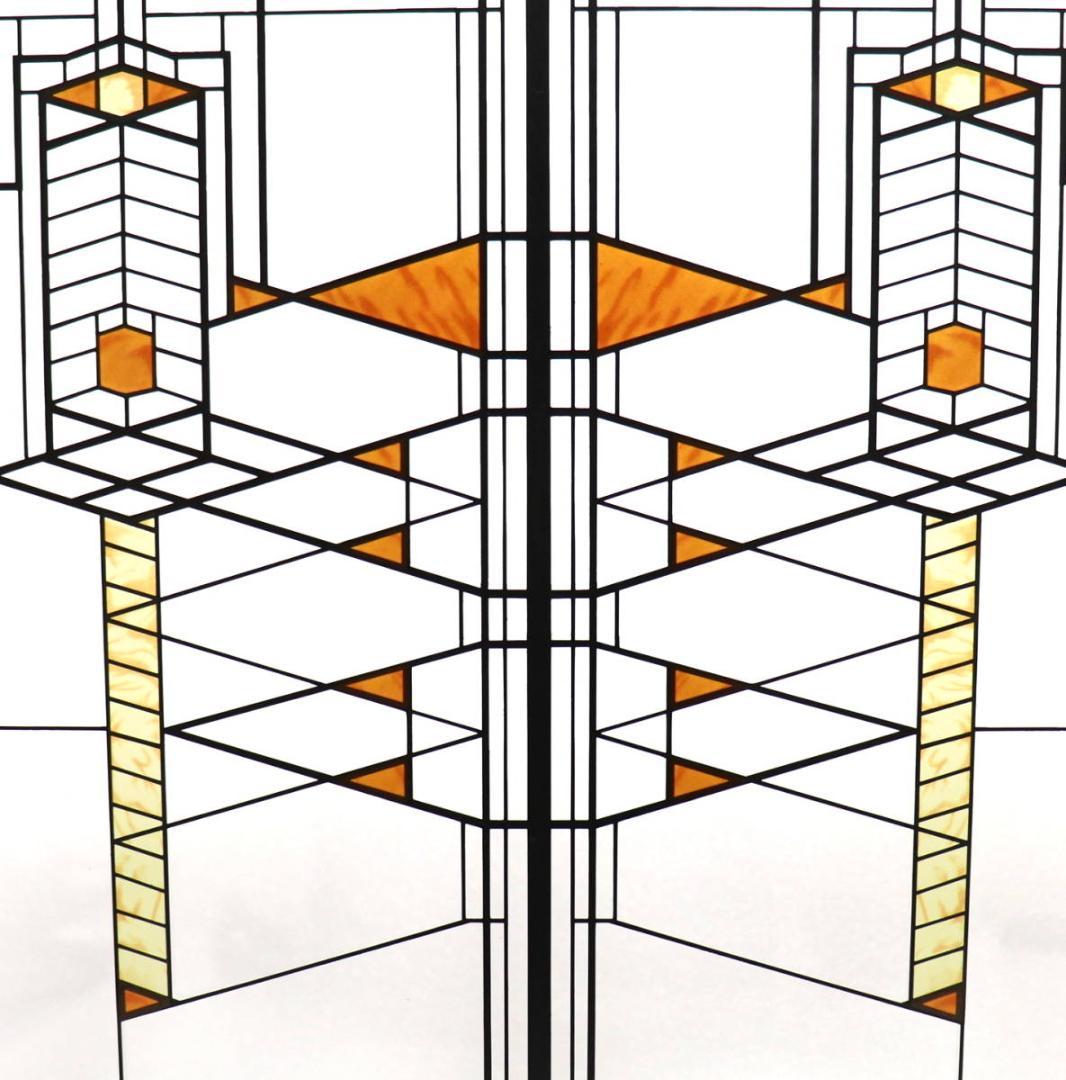 フランク・ロイド・ライト 公式 ヴィンテージ ステンドグラス 大型 ロビーハウス