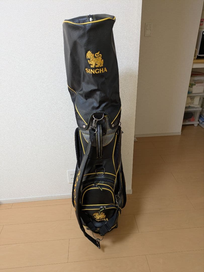 SINGHA キャディバッグ 黒/黄色